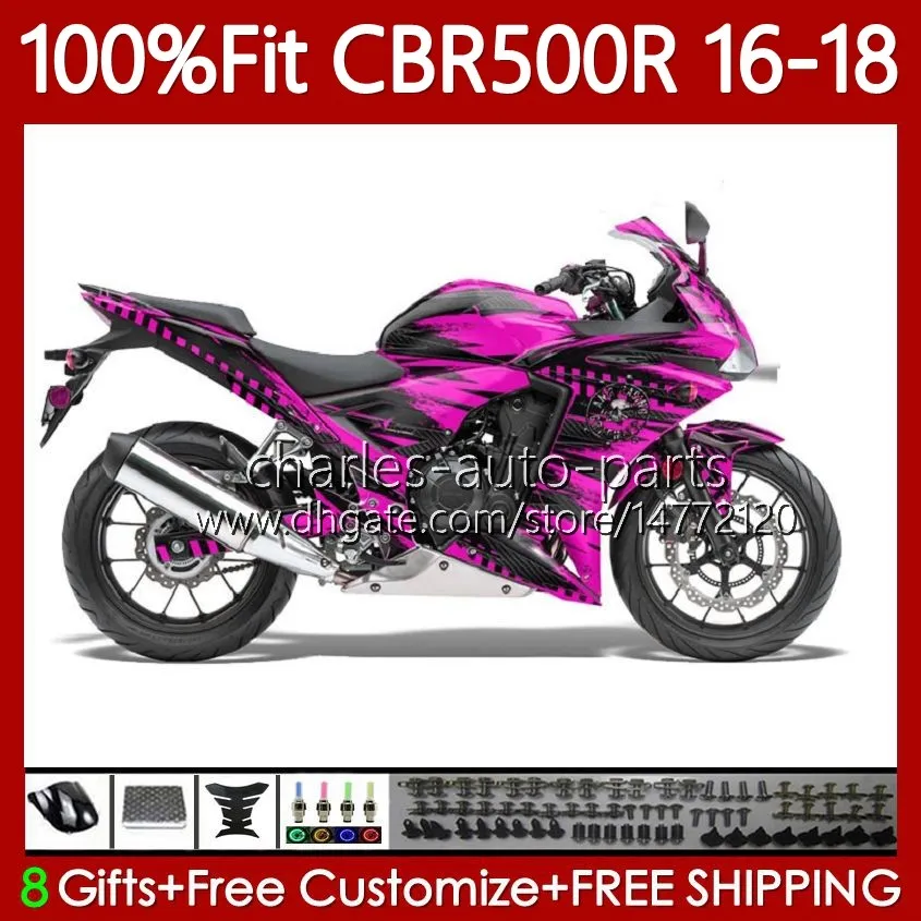 حقن هيكل السيارة لهوندا CBR500CC CBR 500 CC 500R 2016-2018 111NO.149 CBR500 ص روز أسود RR 500cc الجسم CBR500R 16 17 18 CBR500RR 2016 2017 2018 OEM FLATING