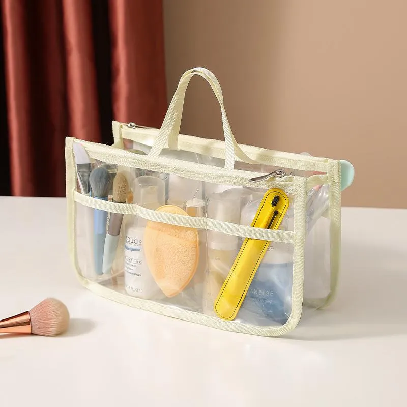 Travel Cosmetic Makeup Toiletry Wash Bag Pouch Clear Transparent PVC Zipper Bag