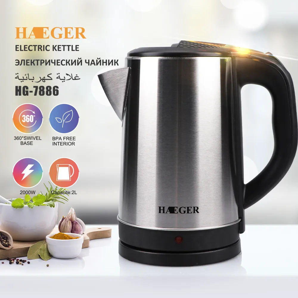 Epacket European Standard 2.0L Electric Kettles Stainless Steel Inner