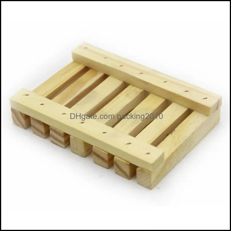 wooden soap dishes natural bamboo soaps tray holders moisture-proof holder storage rack plate portable bathroom shelf yfal2061