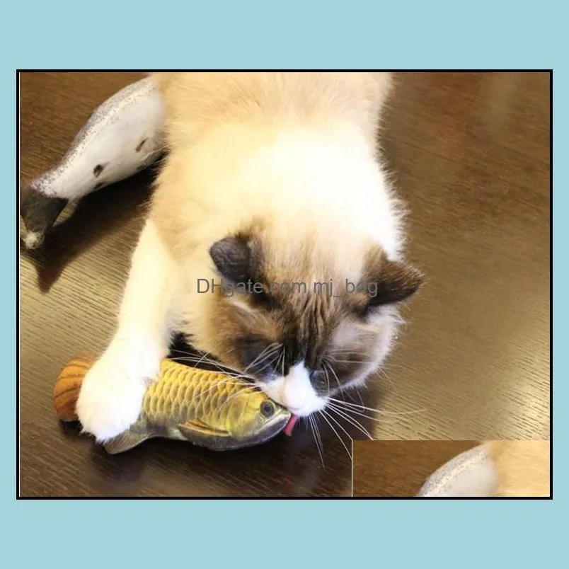 catnip toys for cat simulation fish pet kitten cushion grass bite chew funny scratch pillow pet`s padded toy 7 styles 20cm wq243
