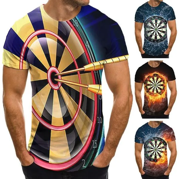 T-shirt da uomo Freccette T-shirt Freccette Gioco di tiro Graphic Tee T-shirt Divertenti vestiti estivi Top personalizzato manica corta per uomo252D