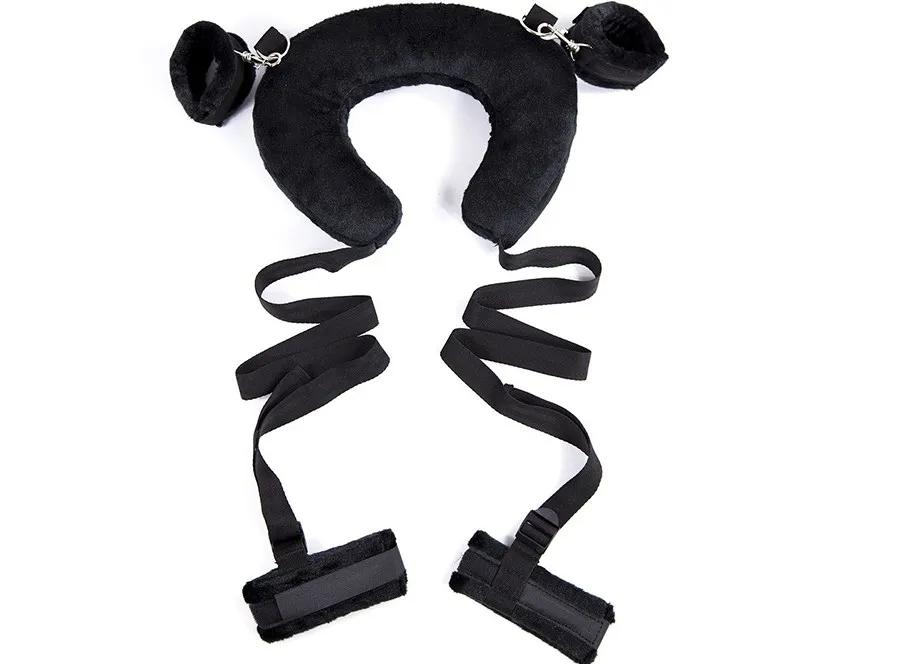 Vuxen Master Ben Spridare Band med vadderad Neck Harness Erotisk Bondage Kinky Sex Pillow Toy för par