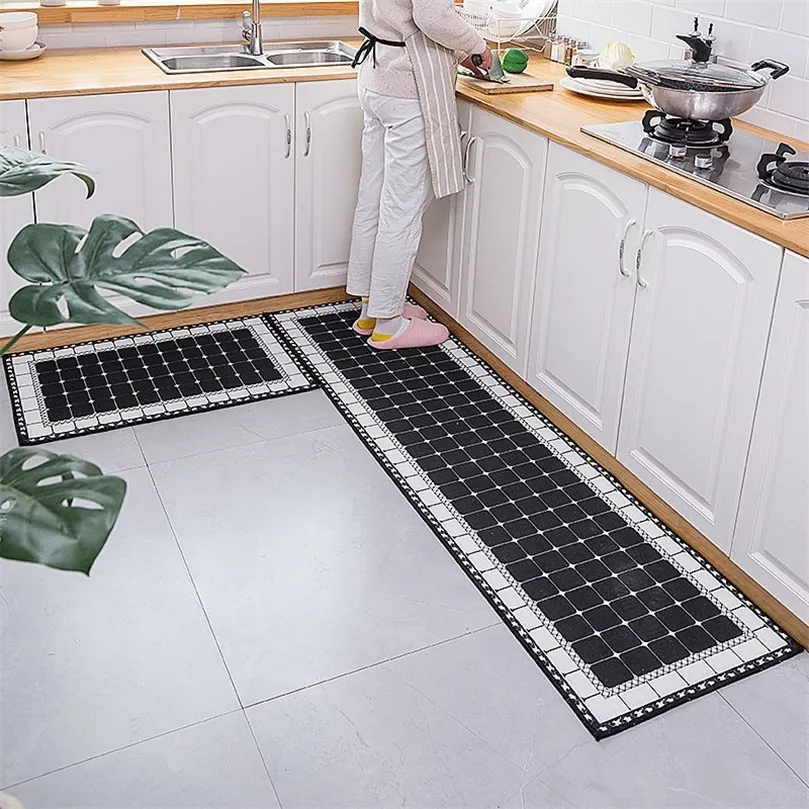 Kitchen Floor Mat Area Rugs for Living Room Balcony Hallway Water Absorption Anti-Slip Bathroom Carpet Doormat Nordic Home Decor 220401