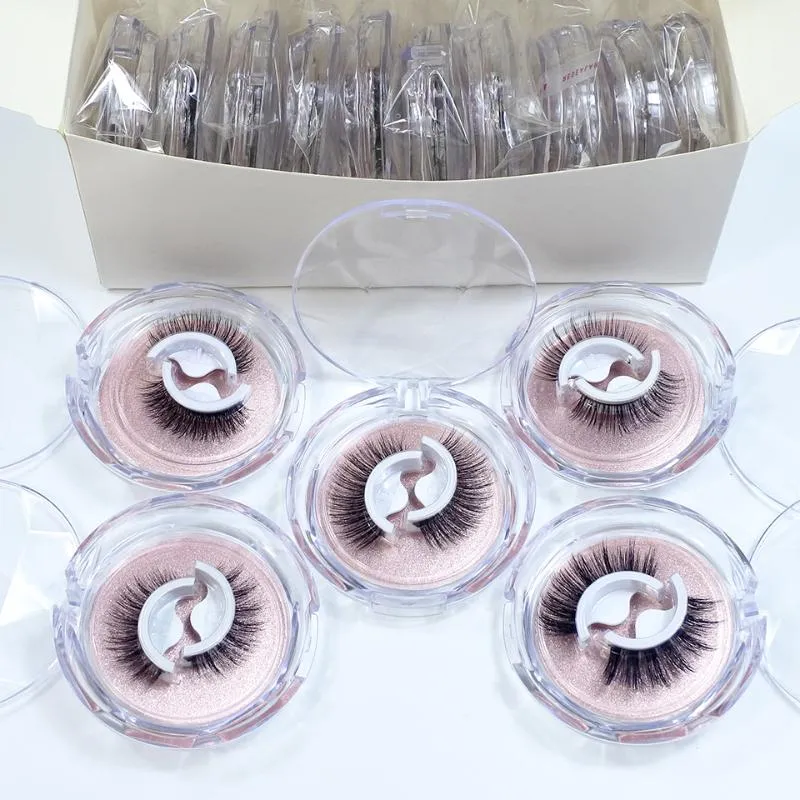 False Eyelashes Lash Wholesale Reusable No Glue Needed Self-adhesive Lashes Korean Makeup Drop Natural EyelashesFalse