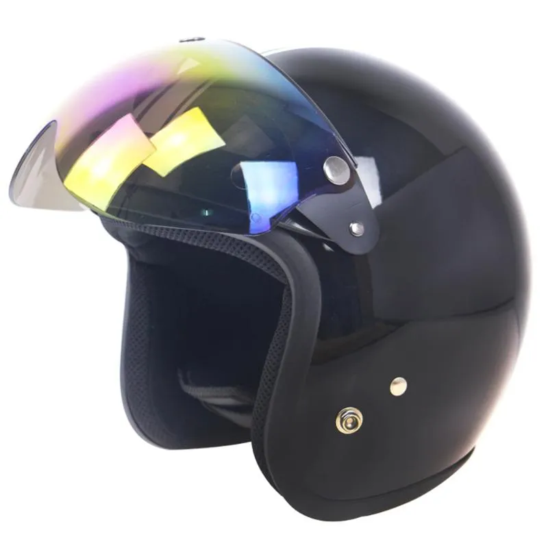 Motorradhelme Universelles winddichtes 3-Snap-Helmvisier vorne hochklappbares Windschutzobjektiv für SonnenbrillenMotorrad