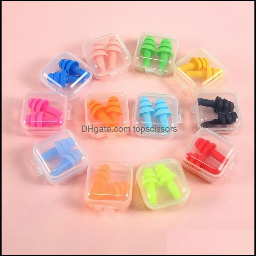Sile Earplugs Swimmers Soft And Flexible Ear Plugs For Travelling Slee Reduce Noise Plug 8 Colors Lx6917 Drop Delivery 2021 Care Supply He