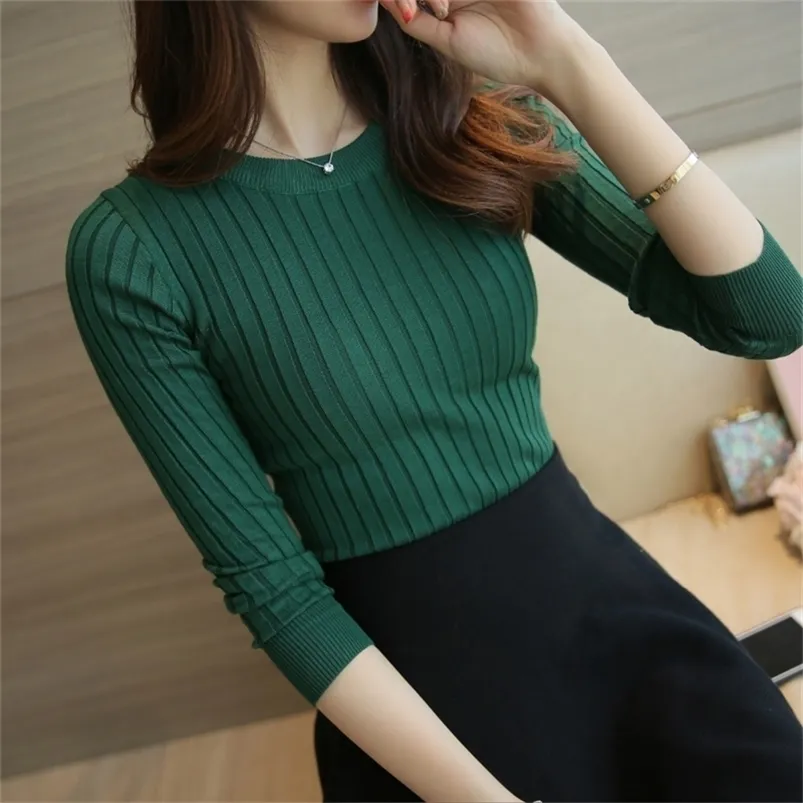 Winter Warm Knitted T Shirt Women Autumn Winter Tee Shirt Femme Tshirt Warm Long Sleeve T Shirt Vetement Femme Super Stretch 210317