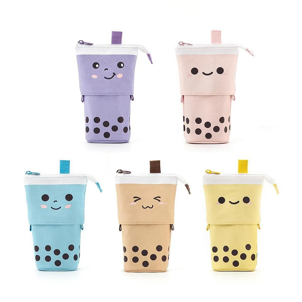 Large Capacity Milk Tea Boba Pencil Case