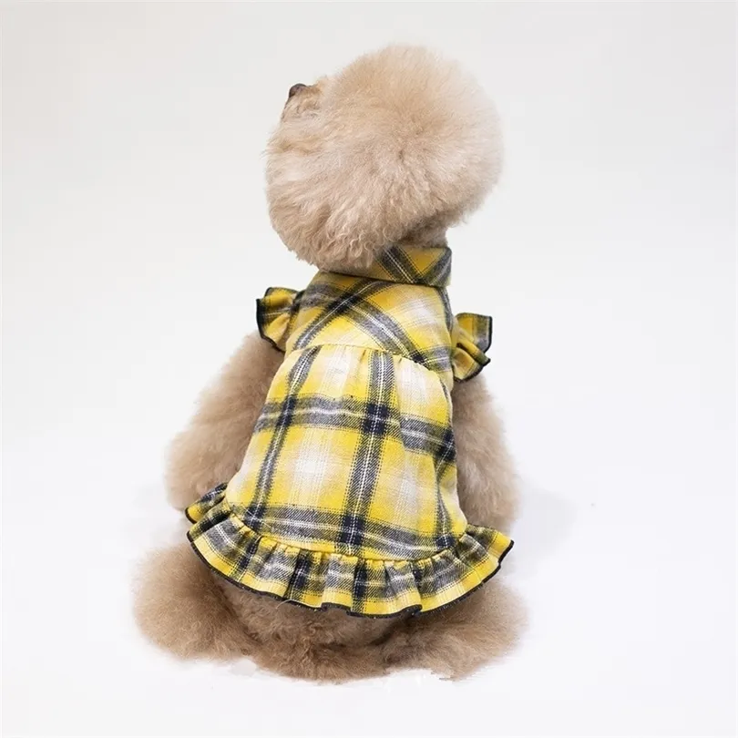 Primavera Estate Camicia per cani Vestiti per gatti Vestiti per cani Chihuahua Yorkie Cucciolo Costume Abbigliamento Barboncino Pomerania Schnauzer Vestito 210401