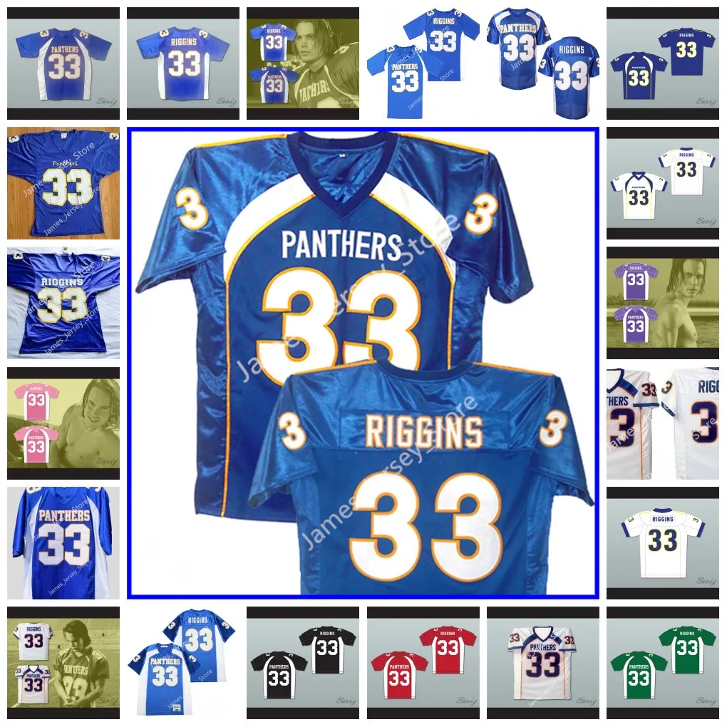 Tim Riggins 33 Dillon Lise Futbol Forması Filmi Jersey% 100 Dikişli Nakış S Erkek Kadınlar Gençlik Cuma Gecesi Işıkları Futbollar Taylorkitsch S-3XL giymek