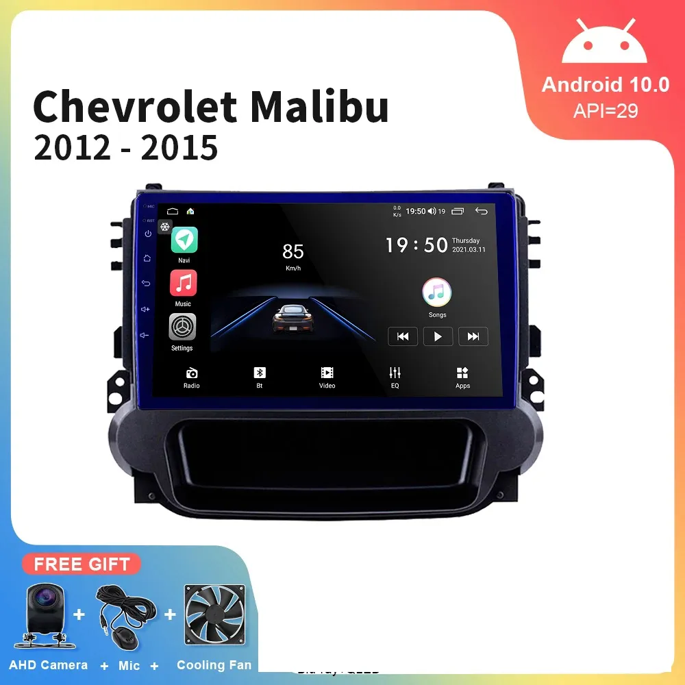 9 pouces Android 10 autoradio vidéo système de navigation GPS pour 2012-2015 Chevrolet Malibu avec Bluetooth USB WIFI