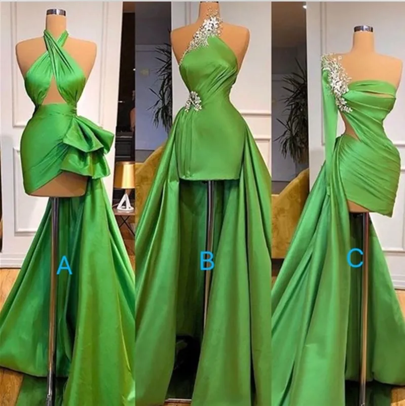 Robe de soirée perlée verte pour femmes robes de fiesta de longo sirène sexy robes de soirée formelles de luxe