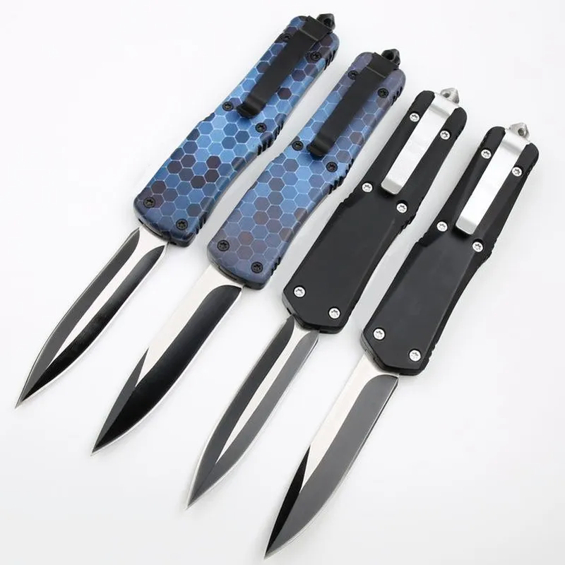 Taktisk dinosaurie A07 9Inch Pocket Knife 440 Blad Double Action Zink Aluminium Alloy Handle Tactical Hunting Fishing EDC Survival Tool Knives