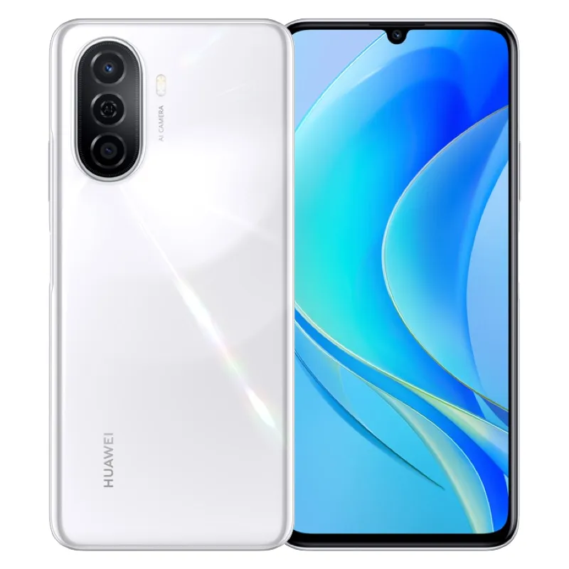 Téléphone portable d'origine Huawei Enjoy 50 4G LTE 6 Go 8 Go de RAM 128 Go 256 Go de ROM HarmonyOS 6,75 "Grand écran complet 13MP AI 6000mAh Face ID Fingerprint étanche Smart Cellphone