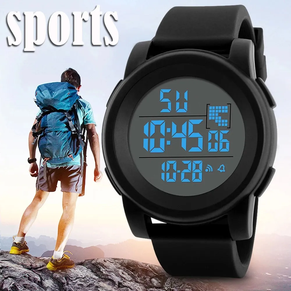 Reloj inteligente de lujo para hombre, analógico, Digital, militar, deportivo, LED, resistente al agua, reloj masculino, reloj inteligente