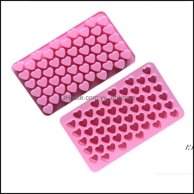 Baking Mods Bakeware Kitchen Dining Bar Home Garden Heart Cake Mold Sile Ice Cube Tray Chocolate Fondant Mod Maker Pastry Decoration Tool