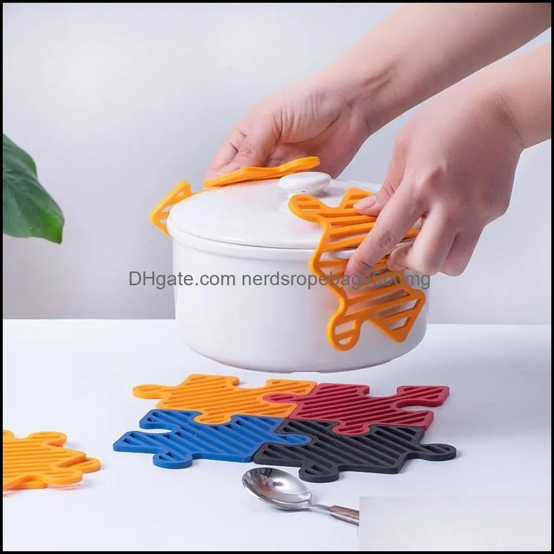 Geometry Tableware Insulation Mat Cup Coaster Heat-insulated Bowl Pad High heat-resistance Pot Holder For Dishes CC0708