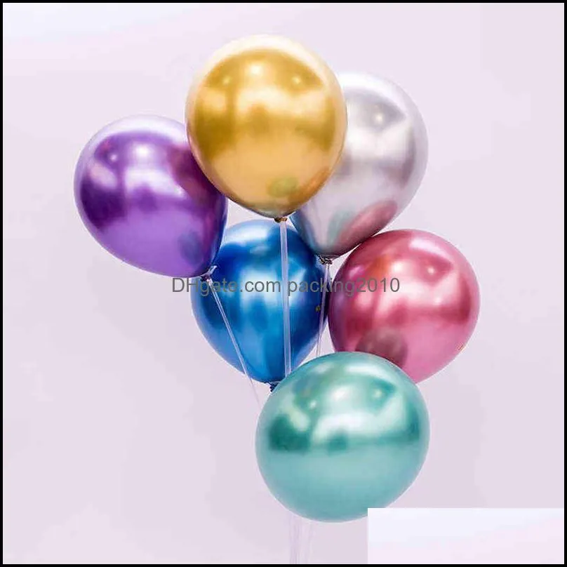 decoration glossy thicken pearl latex balloons thick metallic colors air balls birthday party 12 inch wedding room layout round