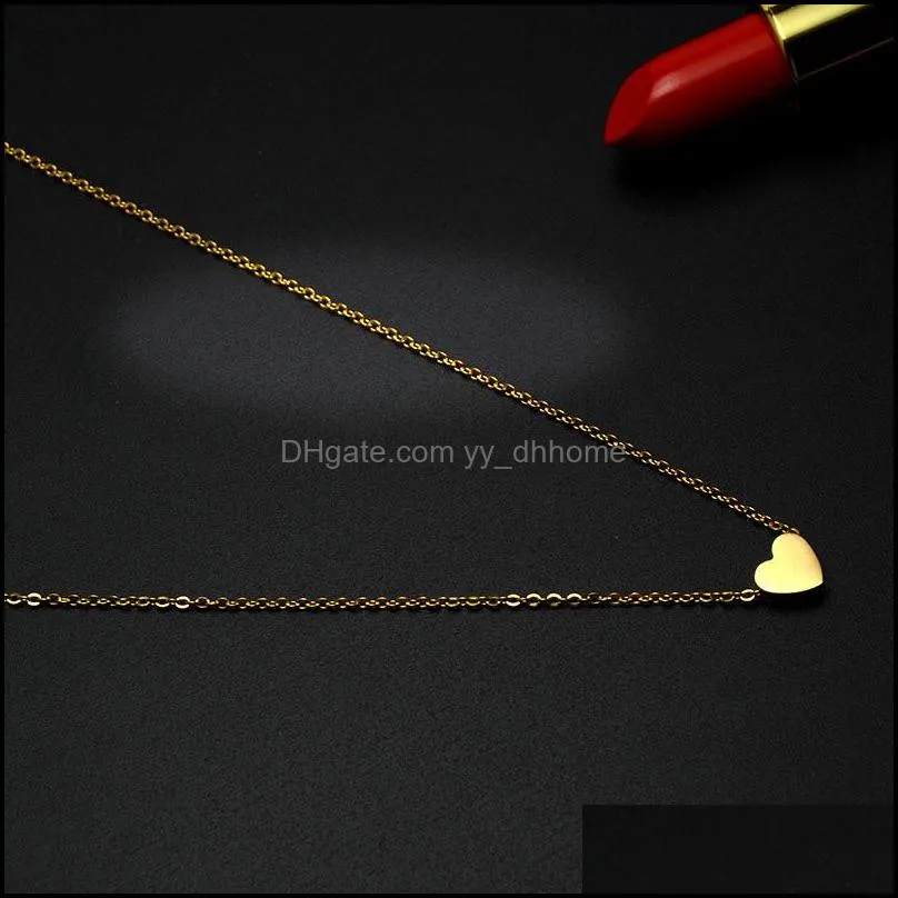 new arrival stainless steel coin heart necklace for women diy gold silver chain fashion beach necklace party valentine`s day jewelry-y