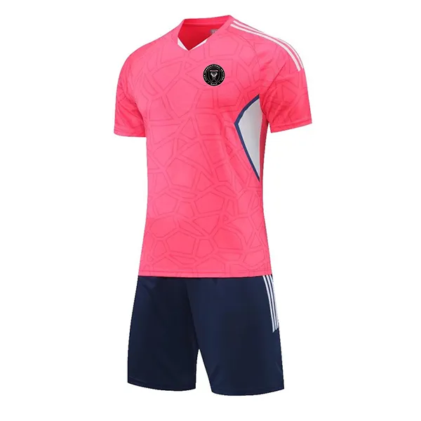 Inter Miami CF Herrspår Summer Outdoor Sports Training Shirt Sports Short Sleeve Suit Leisure Sport Shirt