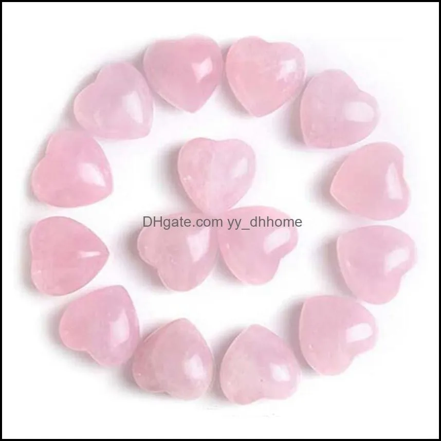 natural crystal stone ornaments carved 15*10mm heart chakra reiki healing quartz mineral tumbled gemstones hand home decor