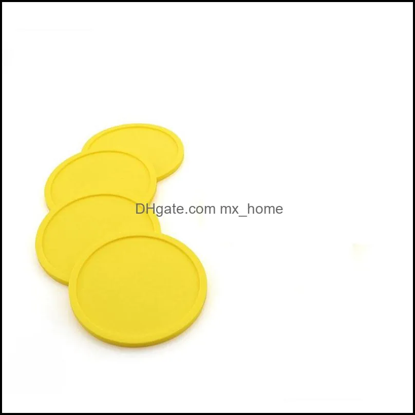 silicone coasters 10cm non-slip cup coaster mats heat resistant cups mate soft mad for tabletop protection fits size drinking glasses