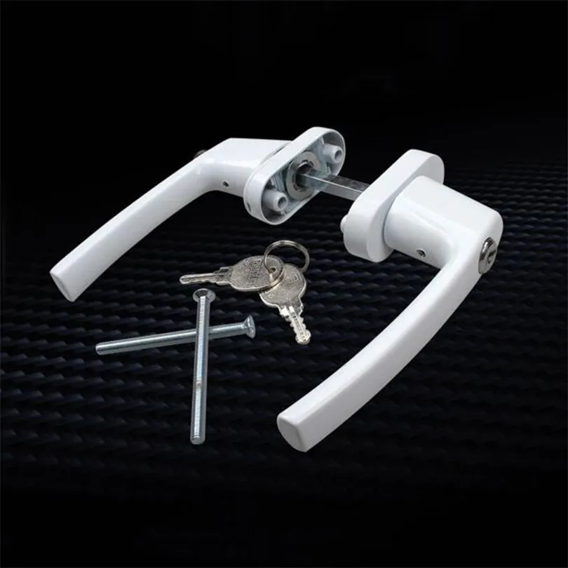 Plastic Steel Door double-sided Handle sliding push door handles 55-65MM with lock insurance 201013