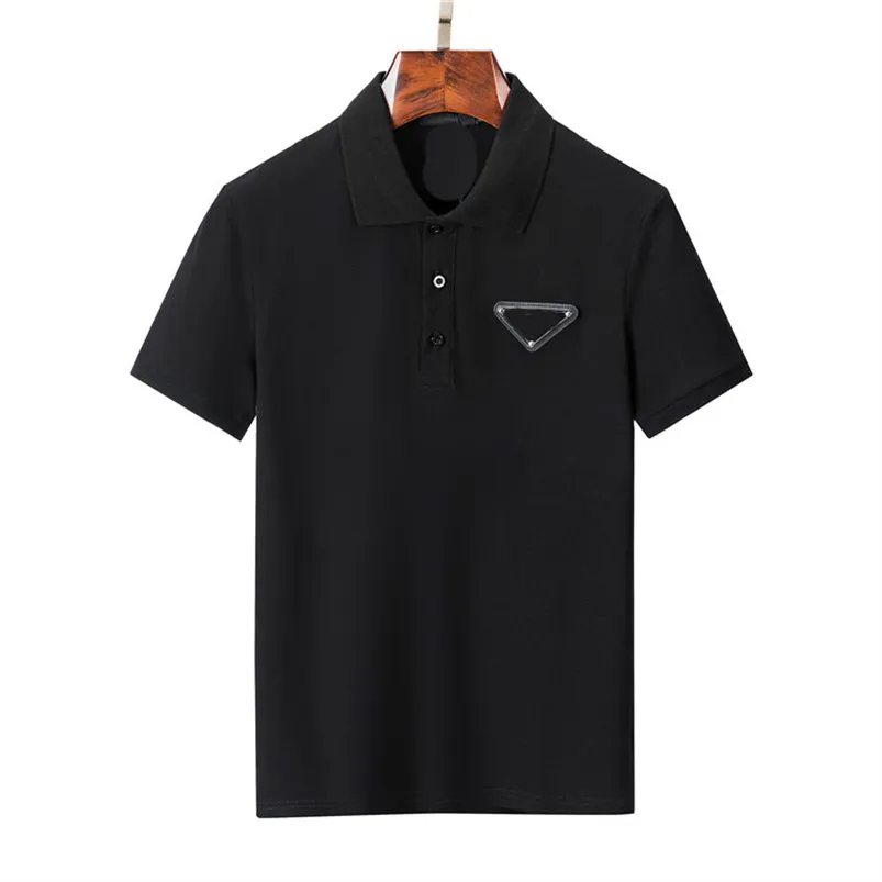 2023 högkvalitativ pikétröja för män kavaj Designer T-shirts Korta sommarpikétröjor Man Toppar med bokstäver triangel Tshirts Unisex korta ärmar Fritidskläder