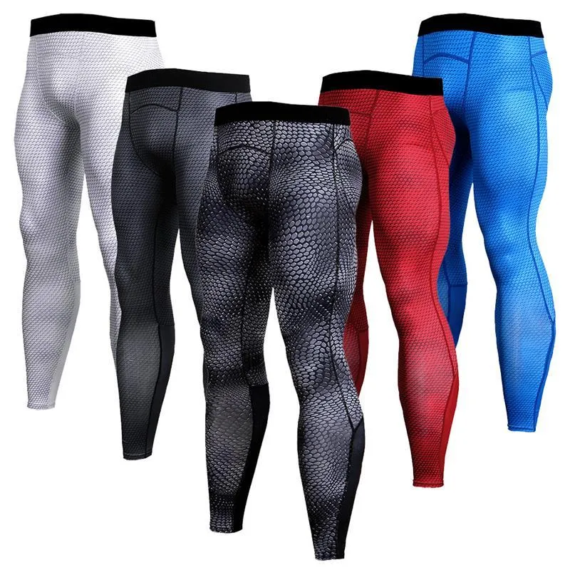 Pantalons de course hommes pantalons de survêtement serrés séchage rapide Compression formation hommes sport élastique gymnastique coupe ajustée Jogging entraînement vêtements de sport