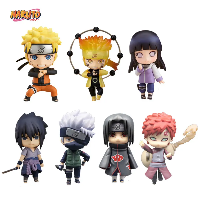  Anime Figures Kakashi #724 Gaara Hyuga Hinata #879 Sasuke #707 Uzumaki #682 Itachi Model Toys Action Figma Shippuden Doll