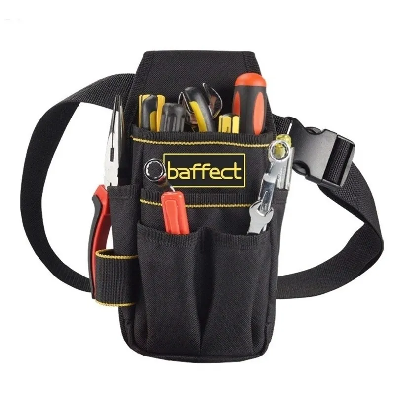 Bolsa de ferramentas de Baffet 600D Cinturão de Ox para Técnico de Eletricista Bolsa de bolso de bolso pequena com chave de fenda Y200324