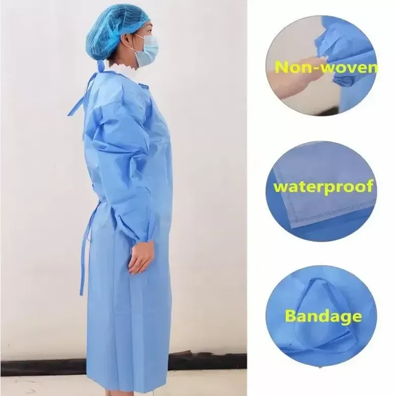 En Stock Protection Robe Jetable Isolation De Protection Vêtements Combinaison Antipoussière Pour Femmes Hommes Étanche Anti-buée Anti-particules Costume FY4001 F0719