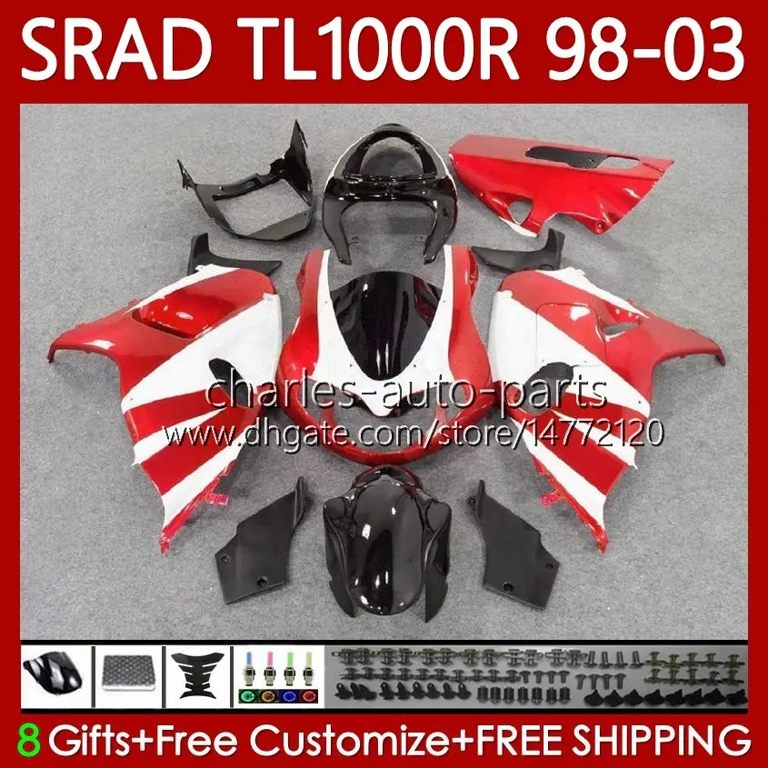 OEM Body for Suzuki Srad TL1000R TL-1000R TL1000 R 98 99 00 01 02 03 Bodywork 118NO.80 TL 1000R 98-03 أحمر أبيض أسود TL-1000 TL 1000 R 1998 1999 2000 2001 2002 2002 2003 2003