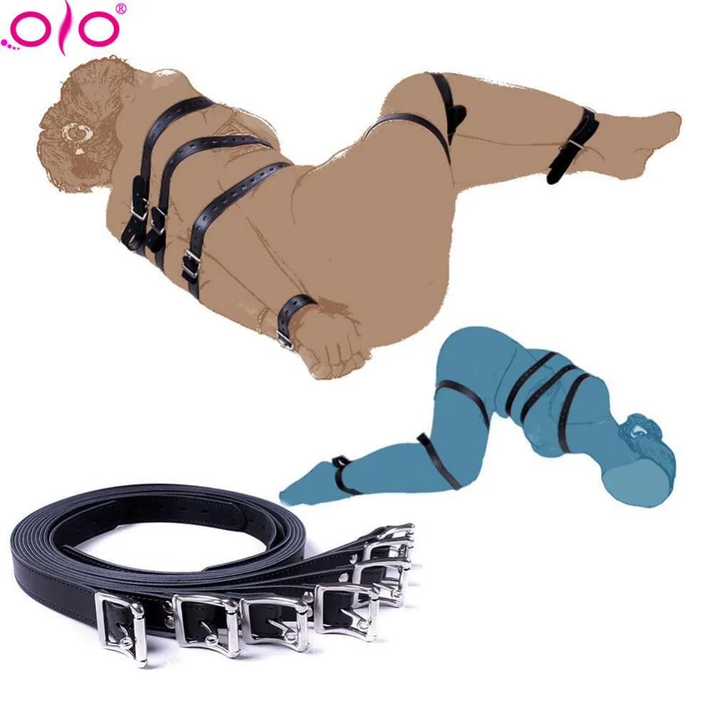 OLO 7Pcs Female Harness Body Bondage Belt Hand Leg Restraints BDSM for Women Adult sexy Toys Slave Game