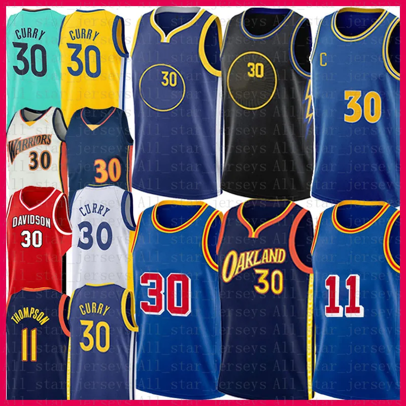 Stephen Curry James Wiseman Basketball Jersey Men's Youth Kid's Klay Thompson Shirts 75th anniversary Jerseys 30 33 11 MVP