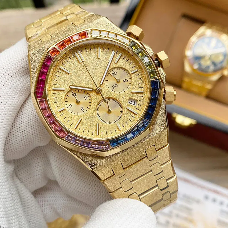 Relojes Cl sicos Para Hombre Reloj De Cuarzo 41 Mm Diamantes De