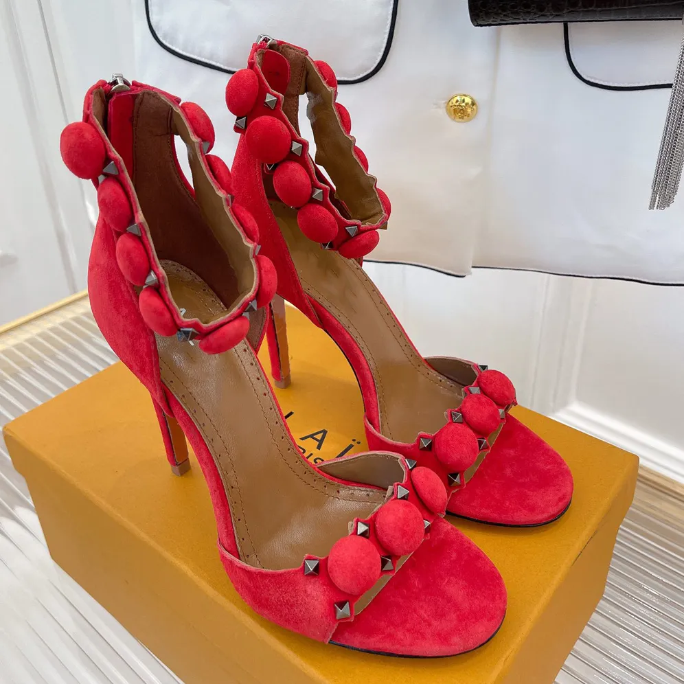 Sandali Famosi Designer Donna Tacchi Scamosciati Sandali Premium