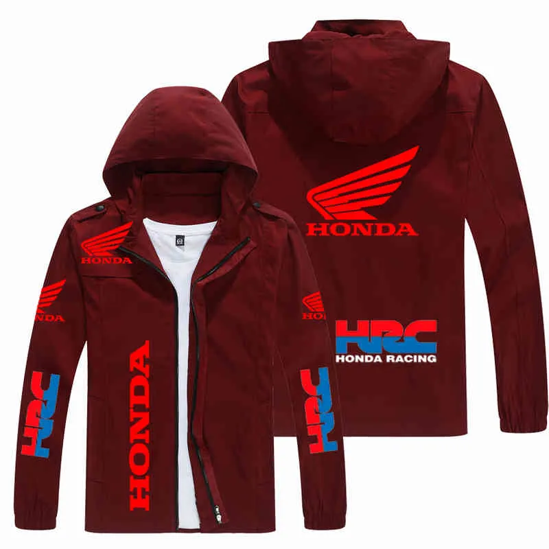 REPOL] 男性用オートバイレーシングジャケット,ホンダ,赤の