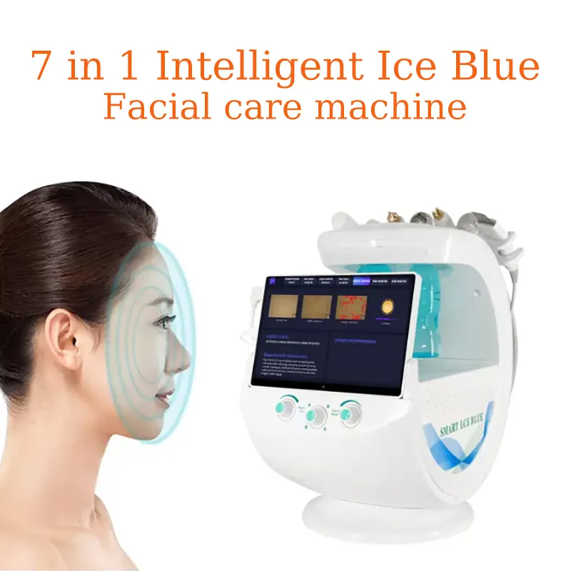 Hautanalysatormaschine Multifunktional 7 in 1 tragbare Hydra Dermabrasion Sauerstoffstrahl Peeling Face Beauty Machine
