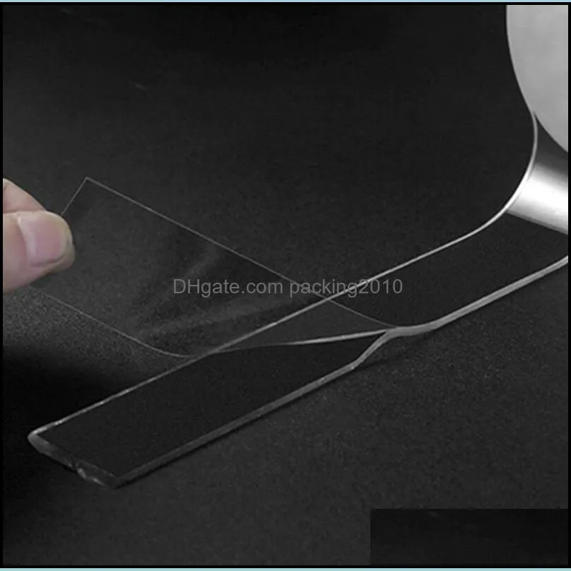 double sided nano gel grip tape resuable traceless washable adhesive tape transparent gel tape kitchen tools 5m