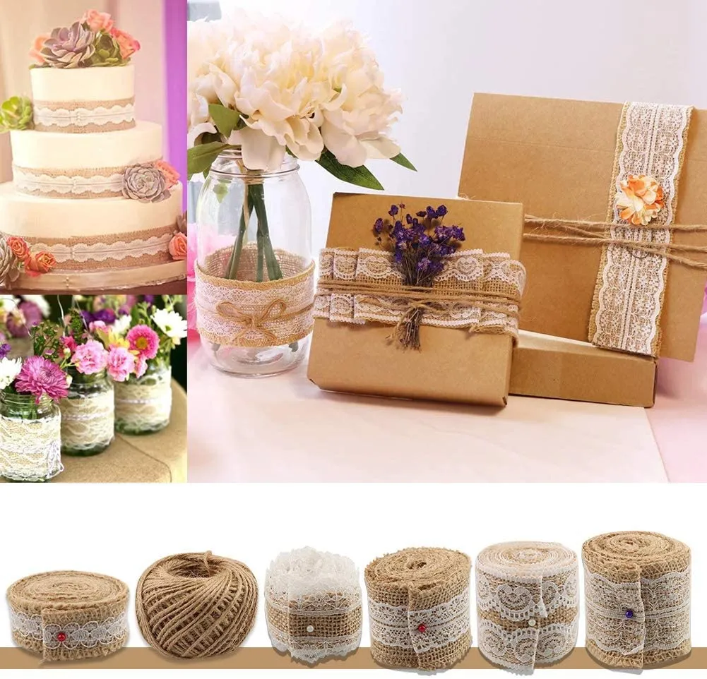 Burlap Flower Set Handmade Flowers, Burlap Lace Ribbon Rolls \u0026 Twine For  Rustic Wedding, Crafting \u0026 Home Decor From Cat11cat, $31.85 | DHgate.Com, image size:1001x962