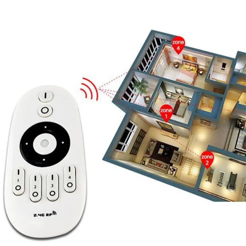 Dimmer 4-Strefowy obrotowy koło One Color CCT Remote Controller Dimable 2.4GHZ Wireless Smart LED