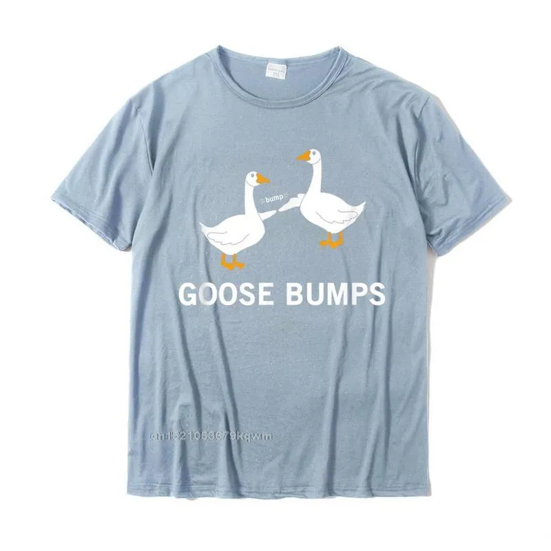 Casual Short Sleeve Tops T Shirt Summer O-Neck 100% Cotton Men T Shirt Comics Casual T Shirt Newest Top Quality Goose T Shirt - Funny Goosebumps Silly Goose Shirt.__4327 light