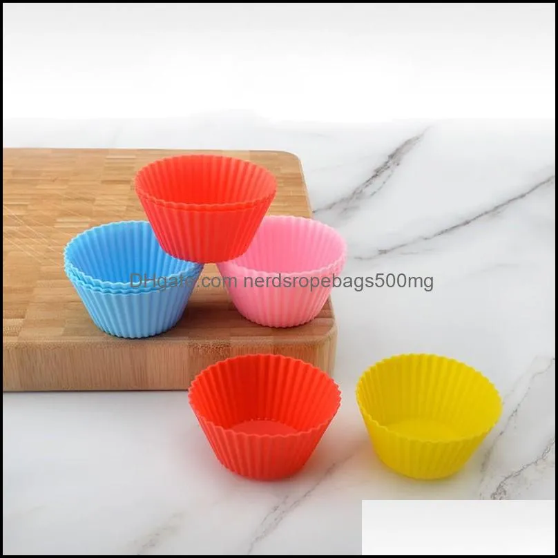 Muffin Cup Cake Mould Silicone Multi Colours Bakeware Mold Chocolate Cakes Muffins Waffle Biscuit Bread Baking Molds Hot Sale 0 38jd