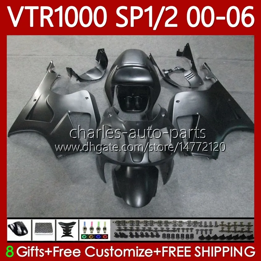 Honda VTR1000 RC51 2000 2001 2002 2003 2004 2000 2001 Vücut Mat Siyah 123NO.97 RTV1000 VTR 1000 SP1 SP2 2000-2006 VTR-1000 00 01 02 03 04 05 06 Karoseri