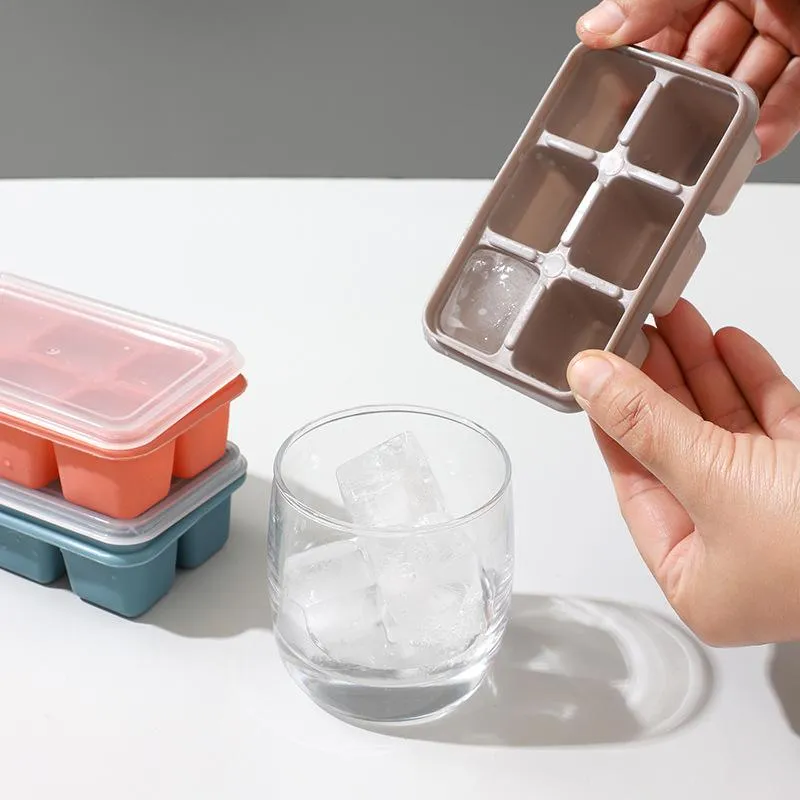 Silicone Ice Cube Maker Trays With Lids Mini Ices Cubes Small Square Molds Ice Makers Kitchen Tools Accessories Mold