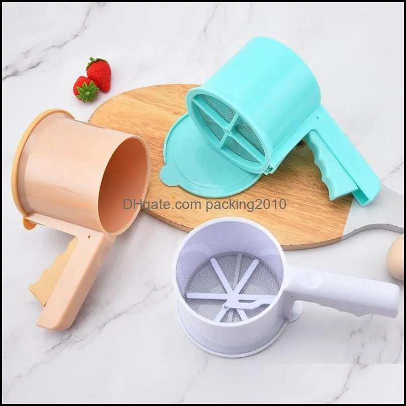 spot supply semi-automatic flour sifter powder sieve baking tool manual convenient handheld filter & pastry tools