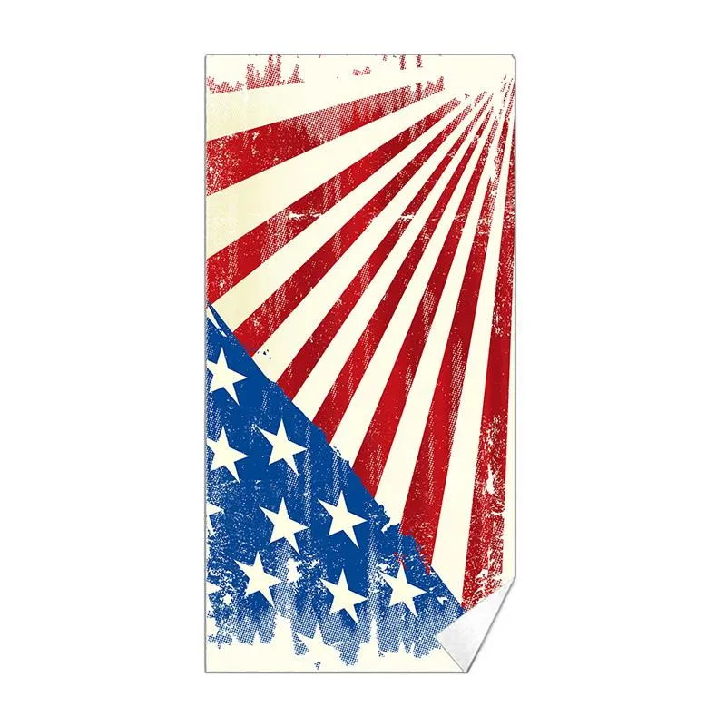 Microfiber Beach Towel American Flag Bath Towels Digital Printing Sunscreen Soft Absorbent Various Patterns WH0109