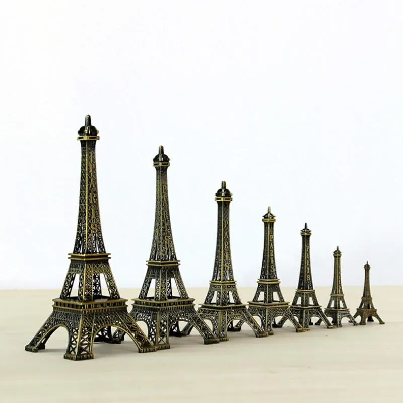 Oggetti decorativi Figurine 25cm Metal Art Crafts Parigi Torre Eiffel Modello Figurine Statua in lega di zinco Souvenir di viaggio Azioni Creative Gi